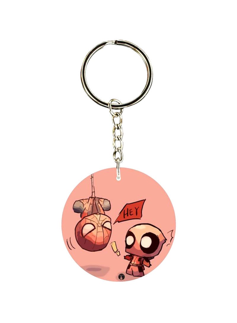 RKN Spiderman Printed Dual Sided Keychain