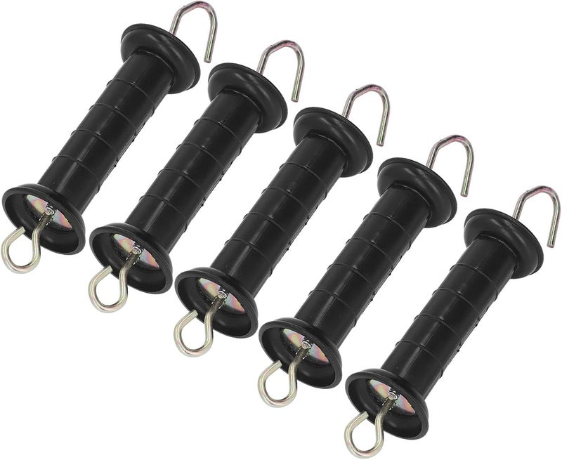 Electric Fence Insulators, 5Pcs with Metal Hook Fence Gate Handle Fence Insulators for Farm Pasture - Image 2