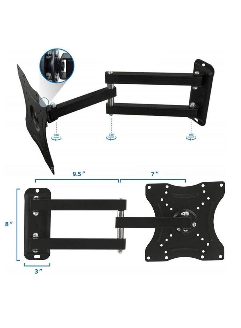 جينيكست شاشة تلفزيون LCD مثبتة على الحائط حركة كاملة متأرجحة إمالة دوارة زاوية ذراع مفصلية قابلة للتعديل لأجهزة التلفزيون ذات الشاشات المسطحة 32 إلى 55 بوصة - Image 2