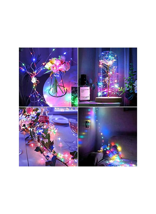 The Bros 2 Pack 20M 200 LED Fairy Lights Battery Operated Ramadan Decoration Lights with Remote Waterproof 8 Modes Firefly Twinkle String Lights for Diwali Christmas Valentine's Day Gift Decoration Colorful - Image 4