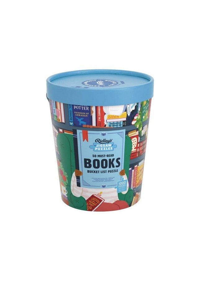 Ridley's 50 Must Read Books Bucket List 1000 Piece Puzzle  - Image 1
