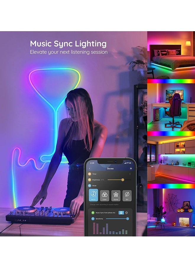 RGB LED Strip Lights for bedroom - Multicolor with Remote USB Powered, Waterproof, Perfect LED lights for Bedroom, TV, Desktop PC, Fish Tank Decoration. Wall Strip Lights, 2m,  Multicolour - Image 3