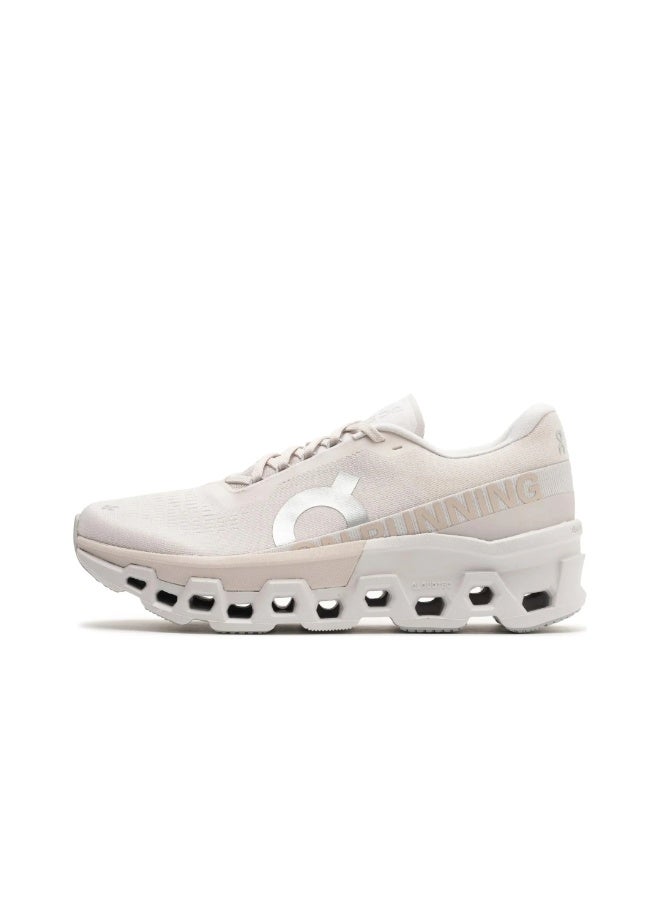 On Cloudmonster 2 Comfort Mesh Cushioning Anti-Slip Low-Top Running Shoes (Beige) - Image 1
