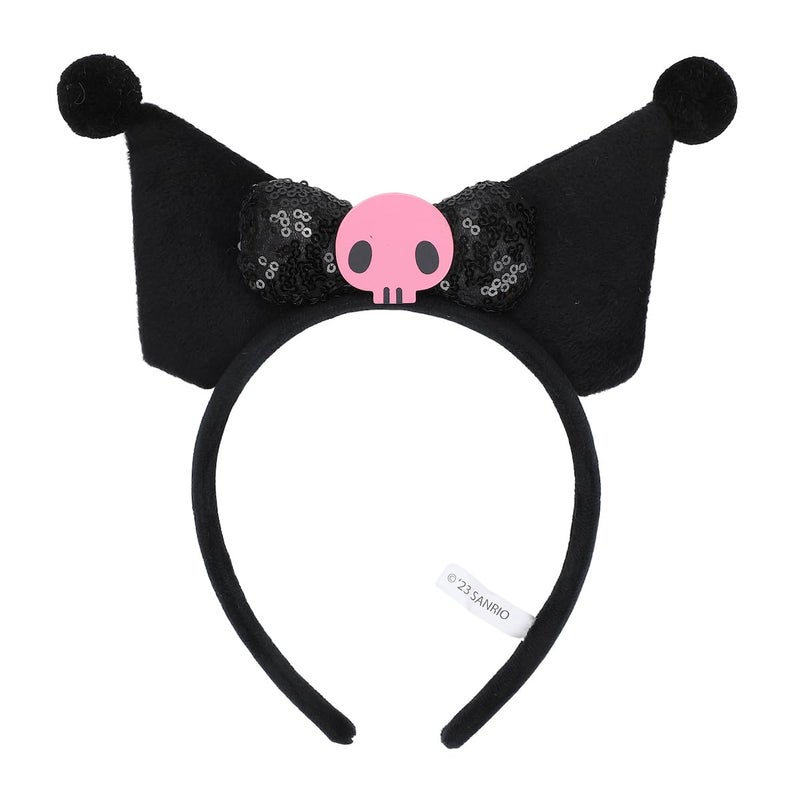 Bioworld Kuromi Soft Plush Fabric Cosplay Headband - Image 1