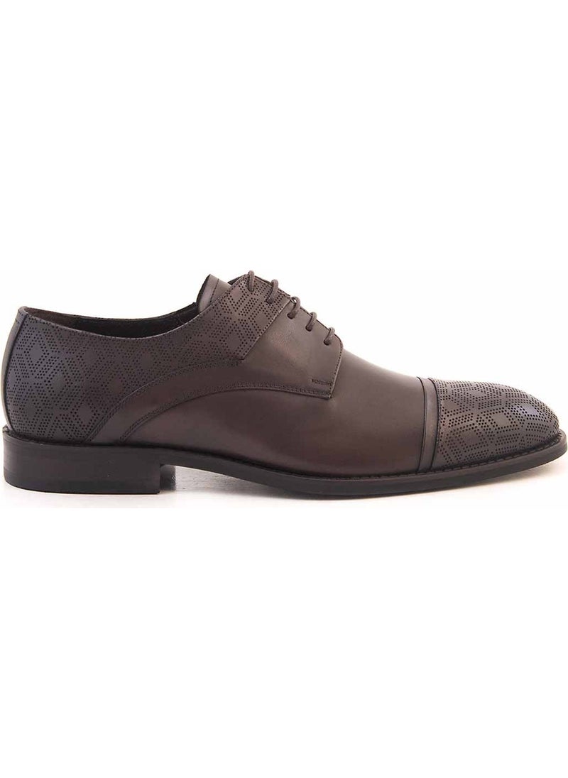 Kemal Tanca Gold Leather Laced Men's Classic Shoes 6350-20  - Image 1