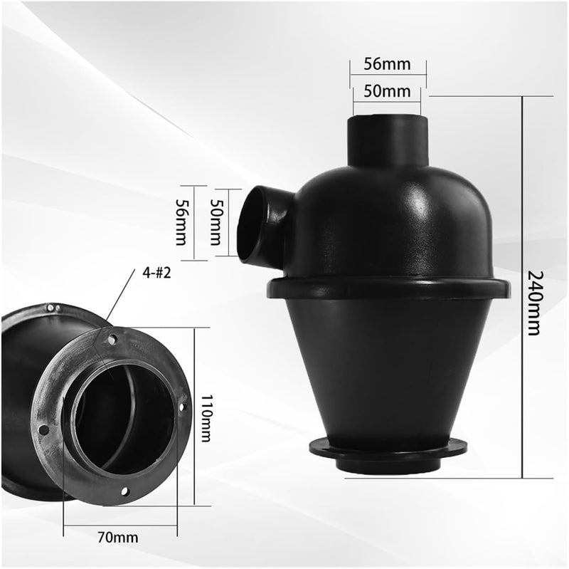 Compatible With Vacuum Cleaner Cyclone Separator Detachable Fine Particle Filter Cyclone Collection Unit(Cyclone with elbow) - Image 3