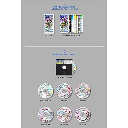 dreamus ألبوم DREAMUS Jeans Jeans 1st EP نسخة Bluebook CD + ملصق صغير على العبوة + دفتر ملاحظات + كتاب ملصقات + دليل الهاتف + بطاقة هوية + حزمة ملصقات + بطاقة صور + مغلقة بالتتبع (مجموعة 6 نسخ) - Image 3