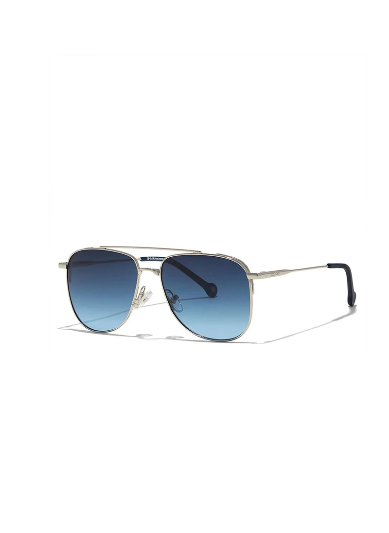 30Sundays Legacy,Men Sunglasses, Aviator Sunglasses, UV Protection: UV400 (Silver,Blue)