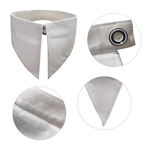 Joyci Solid Color Girls Necklace Choker Collar Detachable Lapel False Collar (White) - Image 3