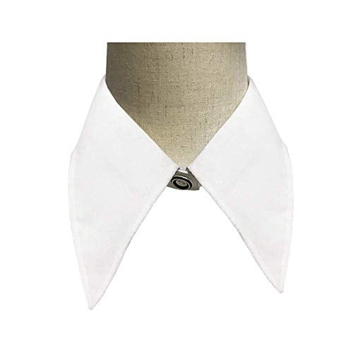 Joyci Solid Color Girls Necklace Choker Collar Detachable Lapel False Collar (White) - Image 4