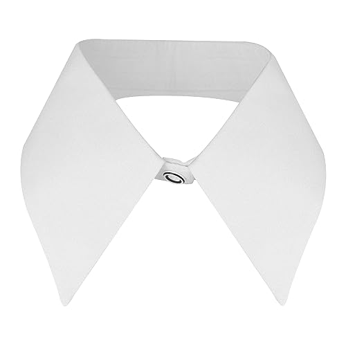 Joyci Solid Color Girls Necklace Choker Collar Detachable Lapel False Collar (White) - Image 1