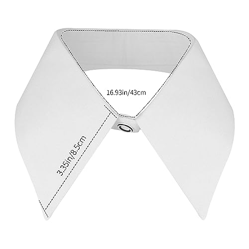 Joyci Solid Color Girls Necklace Choker Collar Detachable Lapel False Collar (White) - Image 5