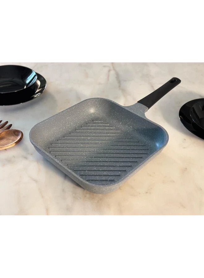 جلوري جريل جرانيت غير لاصق بريميوم مقاس 28 لون رومادي - Image 1