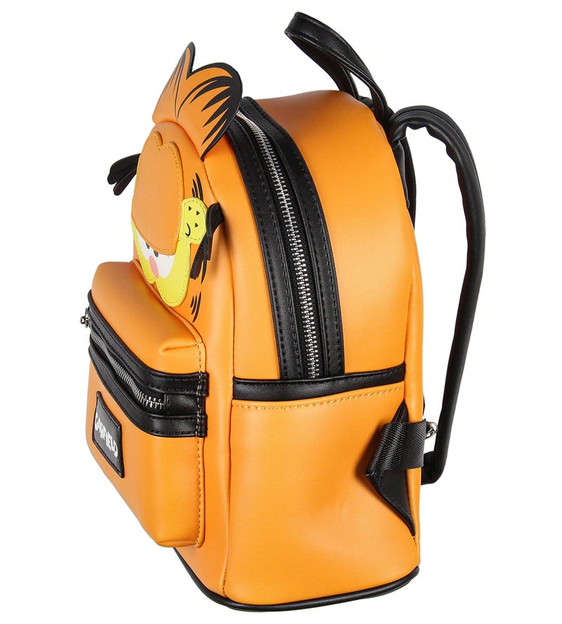 INTIMO Nickelodeon Classic Comic Character Face Garfield Zippered Mini Backpack Bag - Image 3