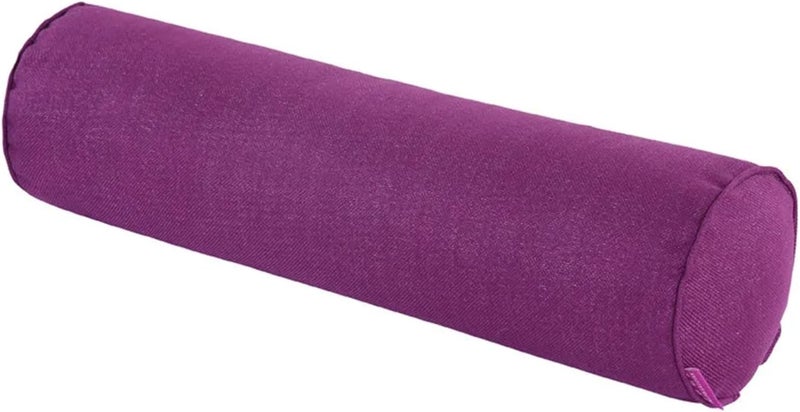 Round Neck Pillow Case Covers 2pcs Cotton Linen Cylindrical Pillow Case Sofa Lumbar Support Long Pillowcase Neck Bolster Roll Headrest Cove No Fill(Color10,20X120cm no Fill) - Image 1