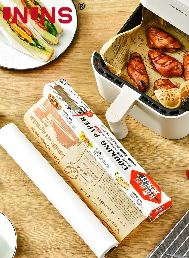 UNUNS Baking Paper,Wax Baking Paper Deli Paper Sheets,Sandwich Wrapping Paper,Greaseproof Non-Stick Packaging Paper For Picnic, Party,Restaurants,30CMX800CMX2 - Image 1