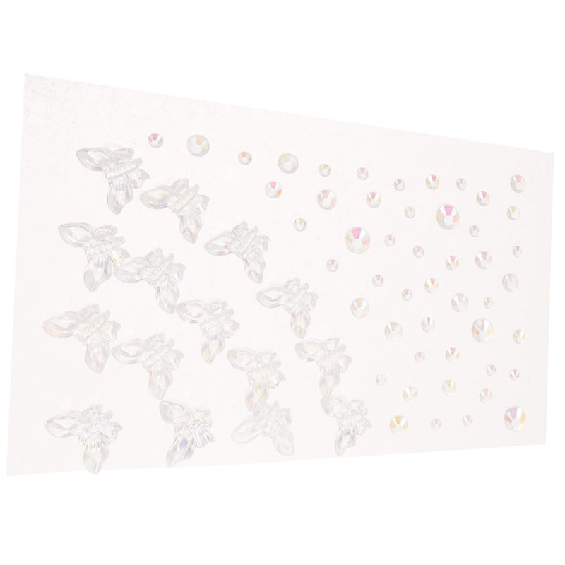 Face Rhinestones Stickers Butterfly Gems Self Adhesive Body Jewels for Festival - Image 1