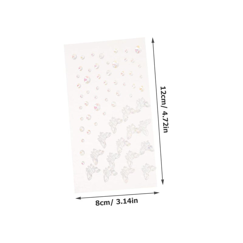 Face Rhinestones Stickers Butterfly Gems Self Adhesive Body Jewels for Festival - Image 2