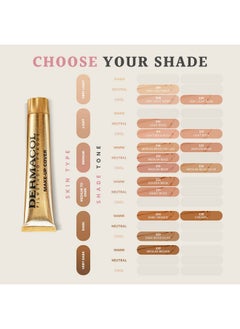 Dermacol Dermacol - Full Coverage Foundation, Liquid Makeup Matte Foundation with SPF 30, Waterproof Foundation for Oily Skin, Acne, & Under Eye Bags, Long-Lasting Makeup Products, 30g, Shade 222  - Image 2