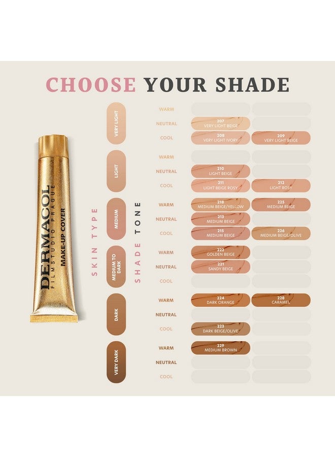 Dermacol - Full Coverage Foundation, Liquid Makeup Matte Foundation with SPF 30, Waterproof Foundation for Oily Skin, Acne, & Under Eye Bags, Long-Lasting Makeup Products, 30g, Shade 222 - Image 2