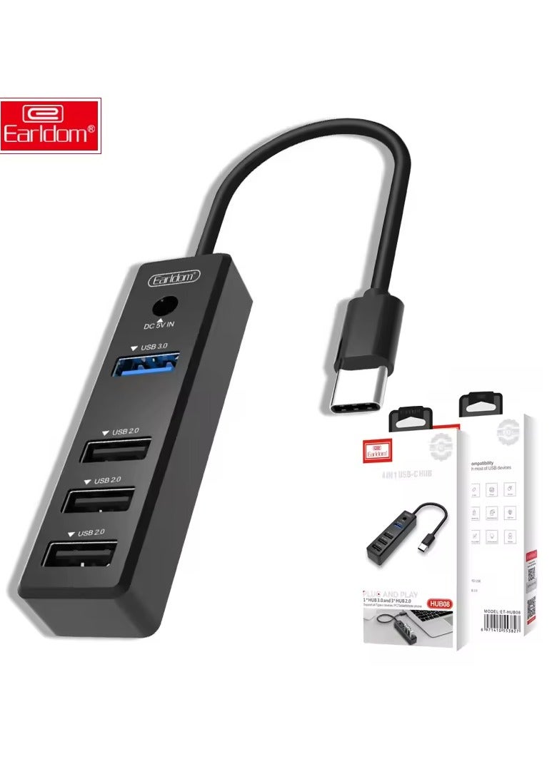 Earldom HUB08 Type C USB HUB 3.0 4 Ports Splitter Adapter Super Speed High Quality - Image 1