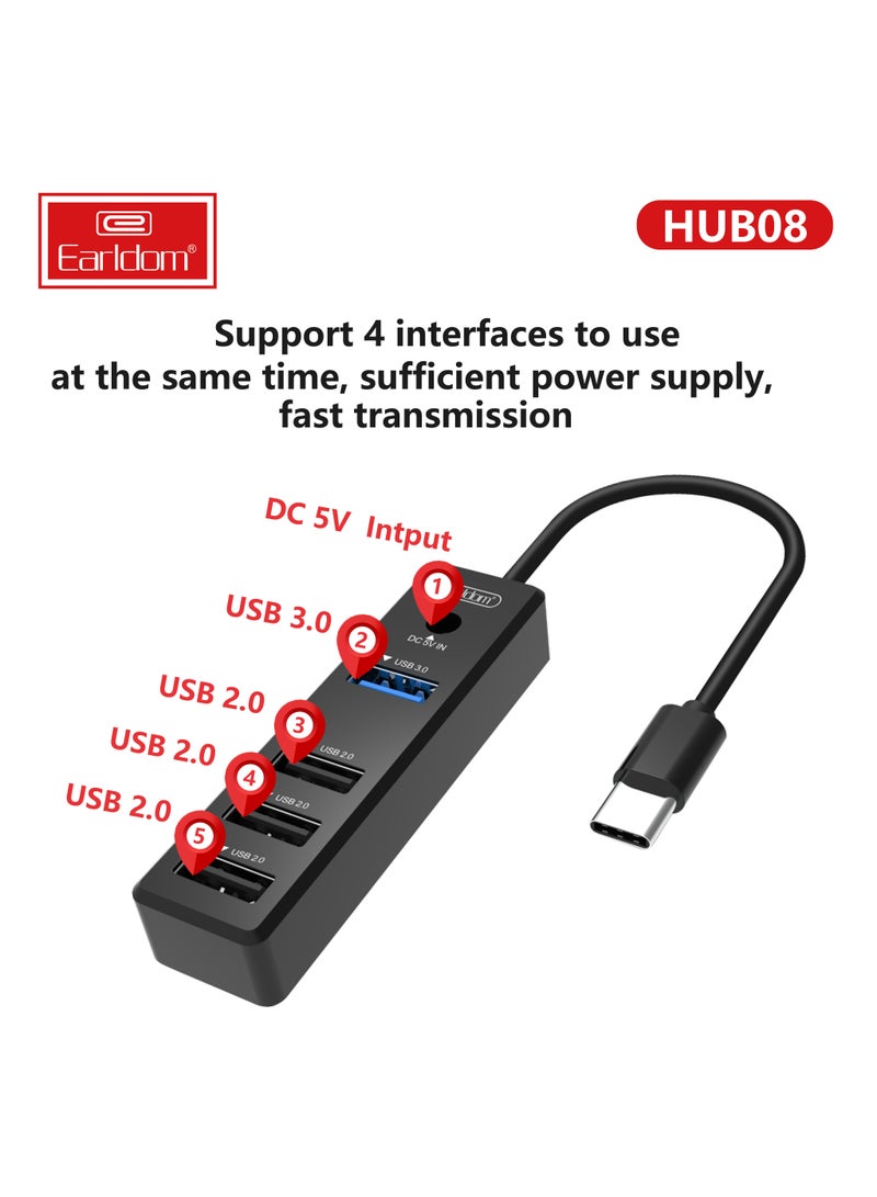 Earldom HUB08 Type C USB HUB 3.0 4 Ports Splitter Adapter Super Speed High Quality - Image 3