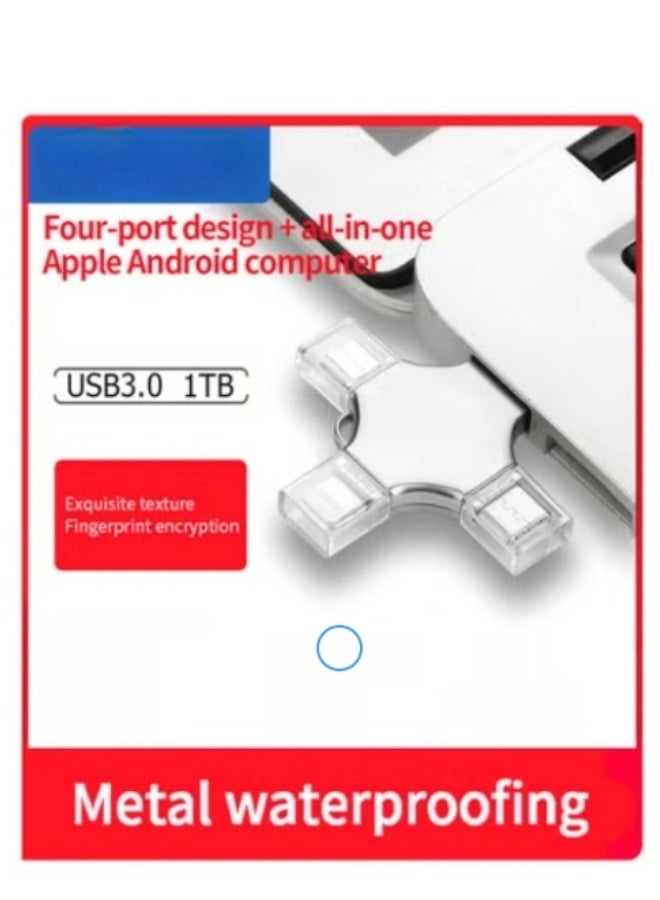 Arabest One Terabyte USB 3.0 High Speed Flash Drive Portable External Storage Device Compatible with iPhone Smartphone Laptop PC and Android - Image 1