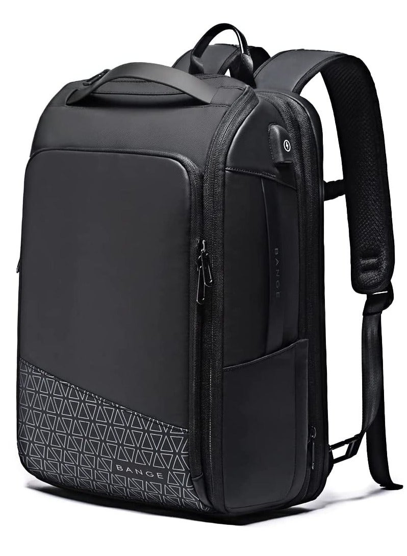 بانجي حقائب ظهر للسفر من BANGE، حقيبة ظهر للحمل في عطلة نهاية الأسبوع مقاومة للماء للرجال، حقيبة كمبيوتر محمول للأعمال مقاس 15.6 بوصة - Image 1