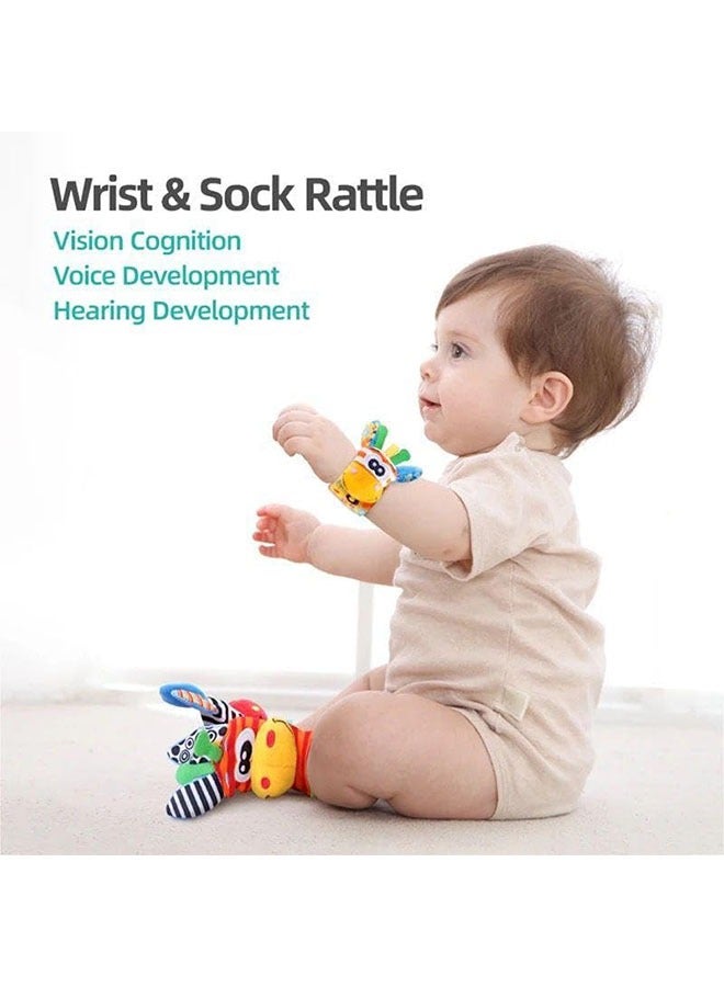 meayul 4 Piece Baby Rattles, Rattle Toys for Baby Wrist and Foot Rattles for Infants, Newborn Baby Socks Toys for Boys & GirlsToys for Infants - Image 4