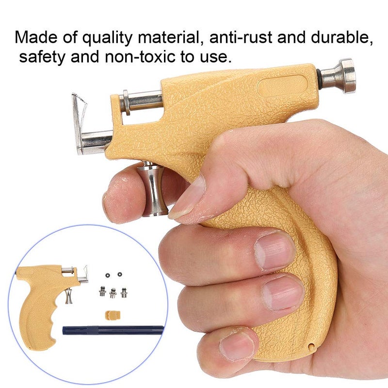 Professional Metal Painless Body Piercing Tool with Easy to Use, 4 Size Heads for Accurate Piercing, Individually Packed and for Safety - Image 3