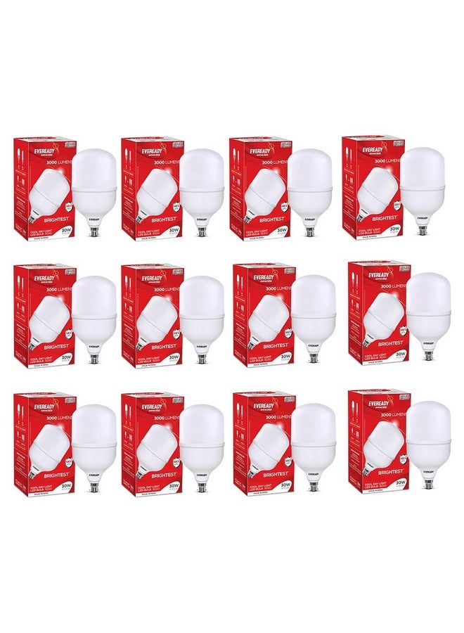 Eveready Eveready 30W B22 Led Hammer Bulb| Pack Of 12 | High Cri & High Efficiency | Energy Efficient | Long Life & Low Maintenance | 4Kv Surge Protection | Cool Day Light (6500K) - Image 1