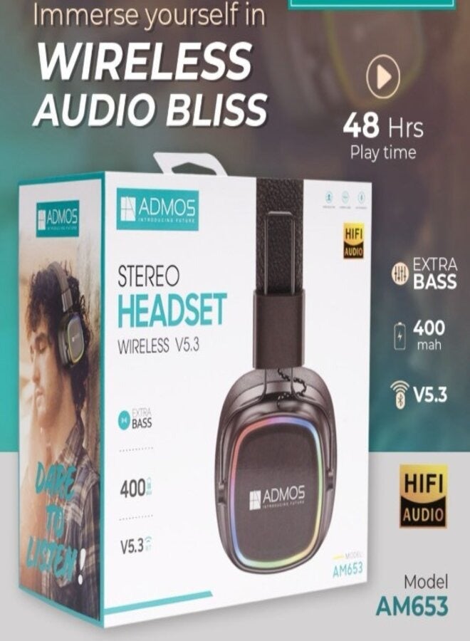 ADMOS AM-653 WIRELESS STEREO HEADSET Black