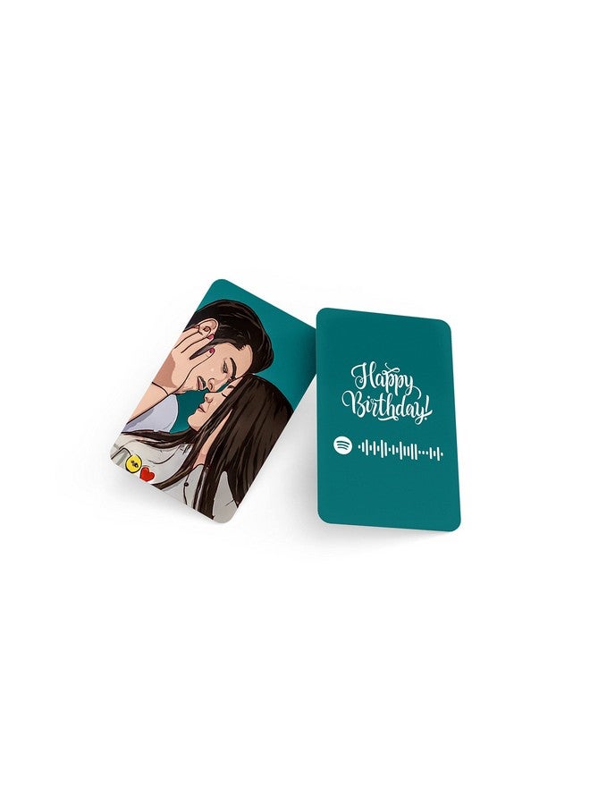 Fairus Wallet Card Personalised With Your Illustration Art Photo and Scannable Spotify Code and Message, Special ocation Gift for Boyfriend, Girlfriend, Friends, Close Ones - Image 1