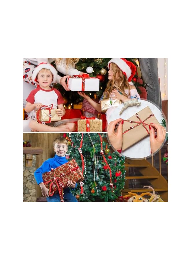 The Bros خيط خرز عيد الميلاد 5م، حبل تزيين شجرة عيد الميلاد، شريط عيد الميلاد لتغليف الهدايا، شريط عطلة، شريط هدايا، زينة عيد الميلاد لتزيين إكليل الزهور، حرف يدوية، زينة، حفلات، ديكور عيد الميلاد - أ - Image 3