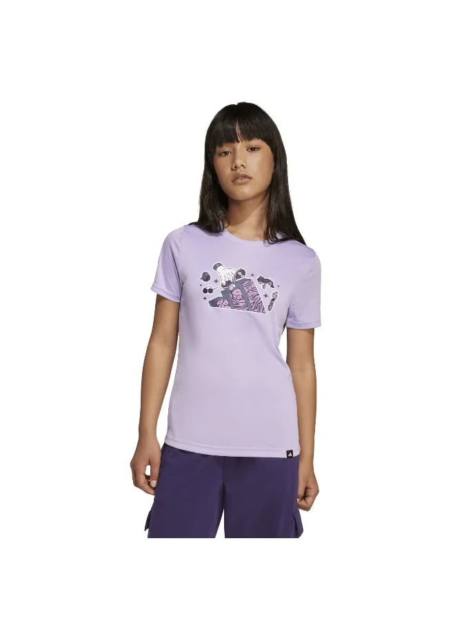 Adidas Adidas Jg Animal T 2 Purple Graphic Tee (Short Sleeve) T-Shirts For Kids