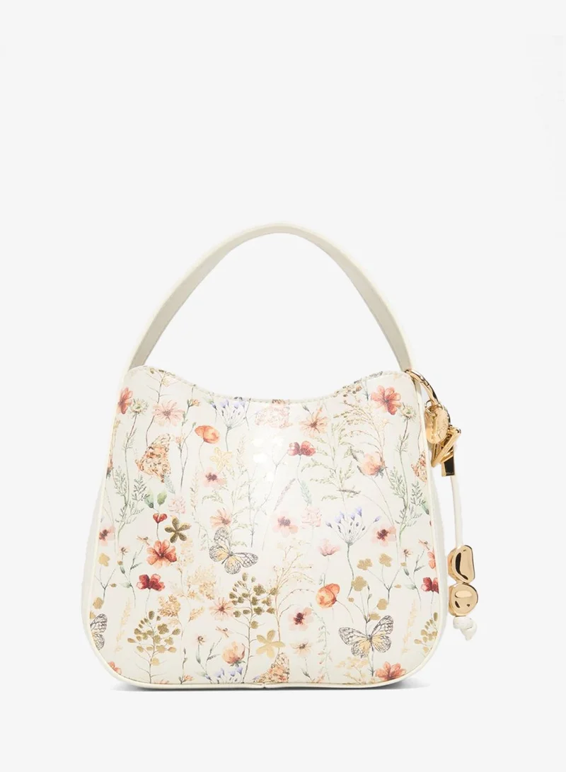 الدو AURALILY Floral Printed Handheld Bag