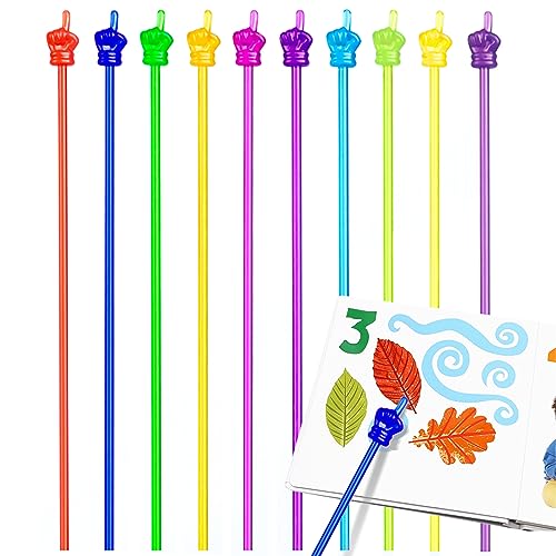 Dumero 10pcs Finger Pointer for Classroom, Reading Pointers for Kids, Hand Pointing Stick, Teaching Finger Class Pointer for Teachers, Classroom Teacher Must Haves Supplies Essentials - Image 1