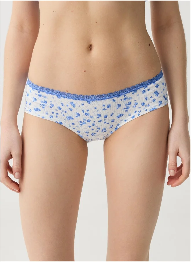 او في اس Two-pack organic stretch cotton French knickers
