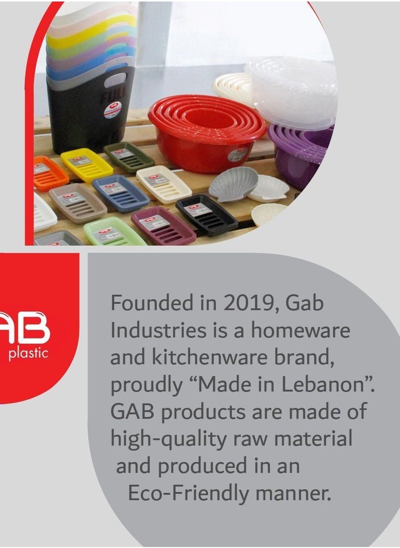 GAB Plastic - GAB Plastic, Divided Plastic Plates, Pack of 5, 26cm, Reusable plastic Plates, For Kids, Compartmented, Sturdy and Durable, Tableware, BPA-free Plastic - Image 1
