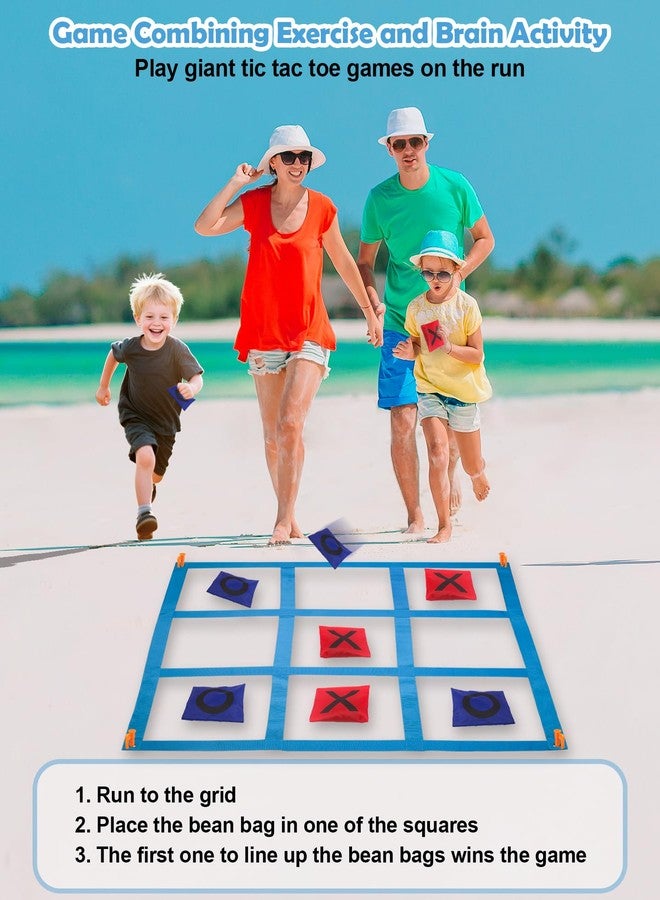 Kanosan Outdoor Giant Tic Tac Toe Games for Kids Adults and Family, Large Carnival Yard Lawn Bean Bag Toss Game Outside Field Day Birthday Party Backyard Easter Fall Festival Beach Fun Games - Image 5