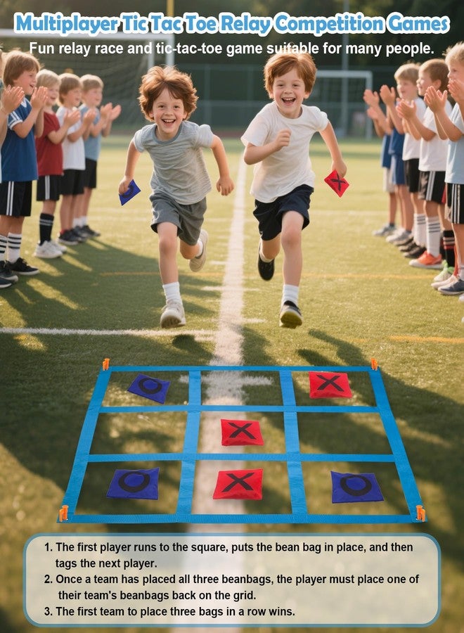 Kanosan Outdoor Giant Tic Tac Toe Games for Kids Adults and Family, Large Carnival Yard Lawn Bean Bag Toss Game Outside Field Day Birthday Party Backyard Easter Fall Festival Beach Fun Games - Image 4