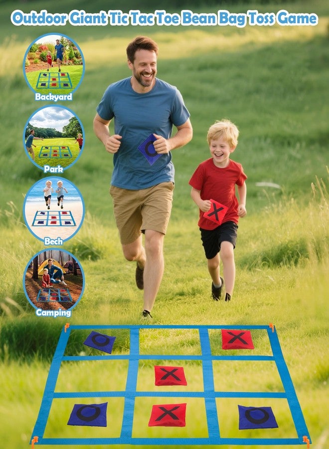 Kanosan Outdoor Giant Tic Tac Toe Games for Kids Adults and Family, Large Carnival Yard Lawn Bean Bag Toss Game Outside Field Day Birthday Party Backyard Easter Fall Festival Beach Fun Games - Image 2