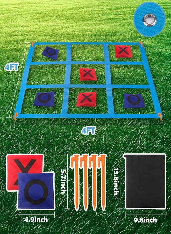Kanosan Outdoor Giant Tic Tac Toe Games for Kids Adults and Family, Large Carnival Yard Lawn Bean Bag Toss Game Outside Field Day Birthday Party Backyard Easter Fall Festival Beach Fun Games - Image 3