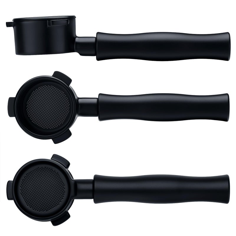 Normcore 54mm Bottomless Naked Portafilter Fits 54mm Breville Sage Machines Titanium PVD Coating Portafilter Group Head with Black Anodized Aluminum Handle