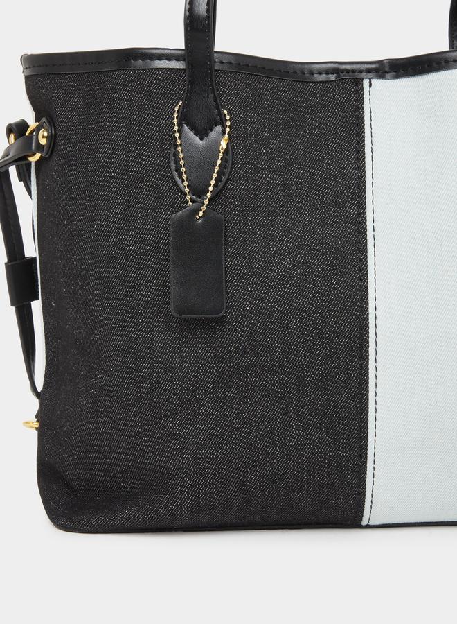 Styli Color Block Shoulder Bag and Pouch Set - Image 4