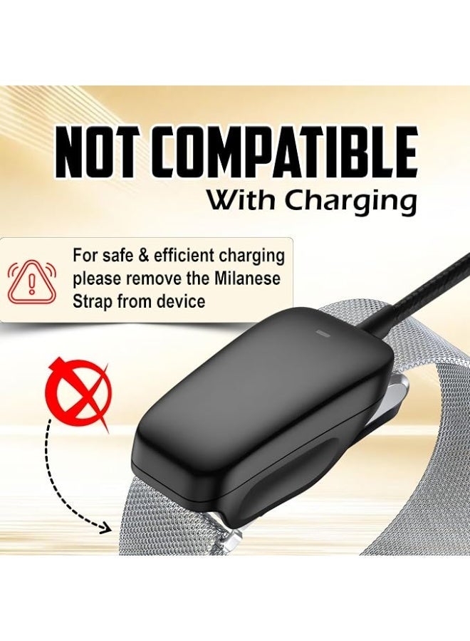 TEMPO Metal Stainless Band Compatible with WHOOP 5.0 One, Peak, and Life | Breathable Titanium Adjustable Magnetic Replacement Wristbands Straps with U Shaped Connector | Charging Requires Removal - Image 4