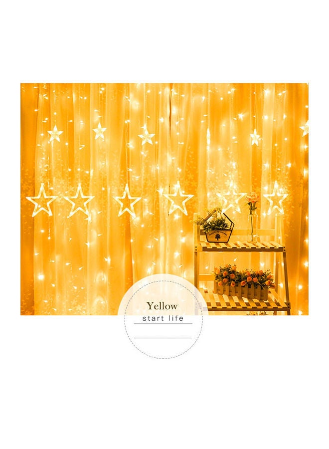 NIBEMINENT Star Shaped Hanging Curtain LED Light White - Image 1