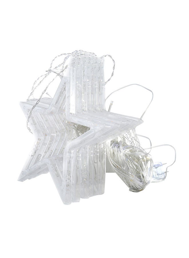 NIBEMINENT Star Shaped Hanging Curtain LED Light White - Image 2