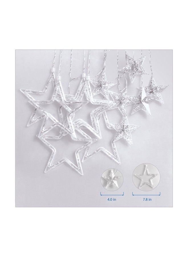NIBEMINENT Star Shaped Hanging Curtain LED Light White - Image 3