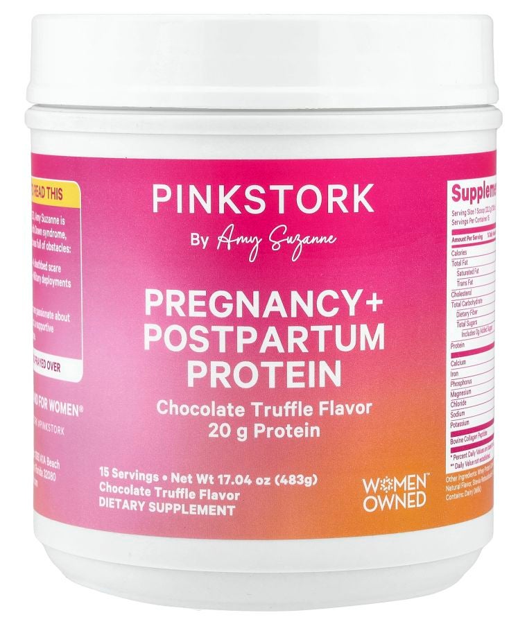 Pink Stork Pregnancy + Postpartum Protein Chocolate Truffle 17.04 oz (483 g)